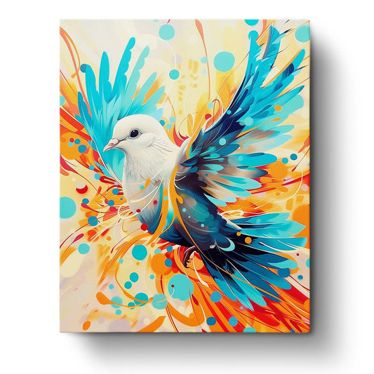 Vibrant Winged Dove - Abstract Animals - miicreative