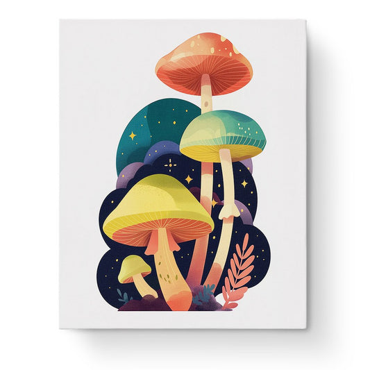 Whimsical Mushroom Forest - Minimalistic - miicreative