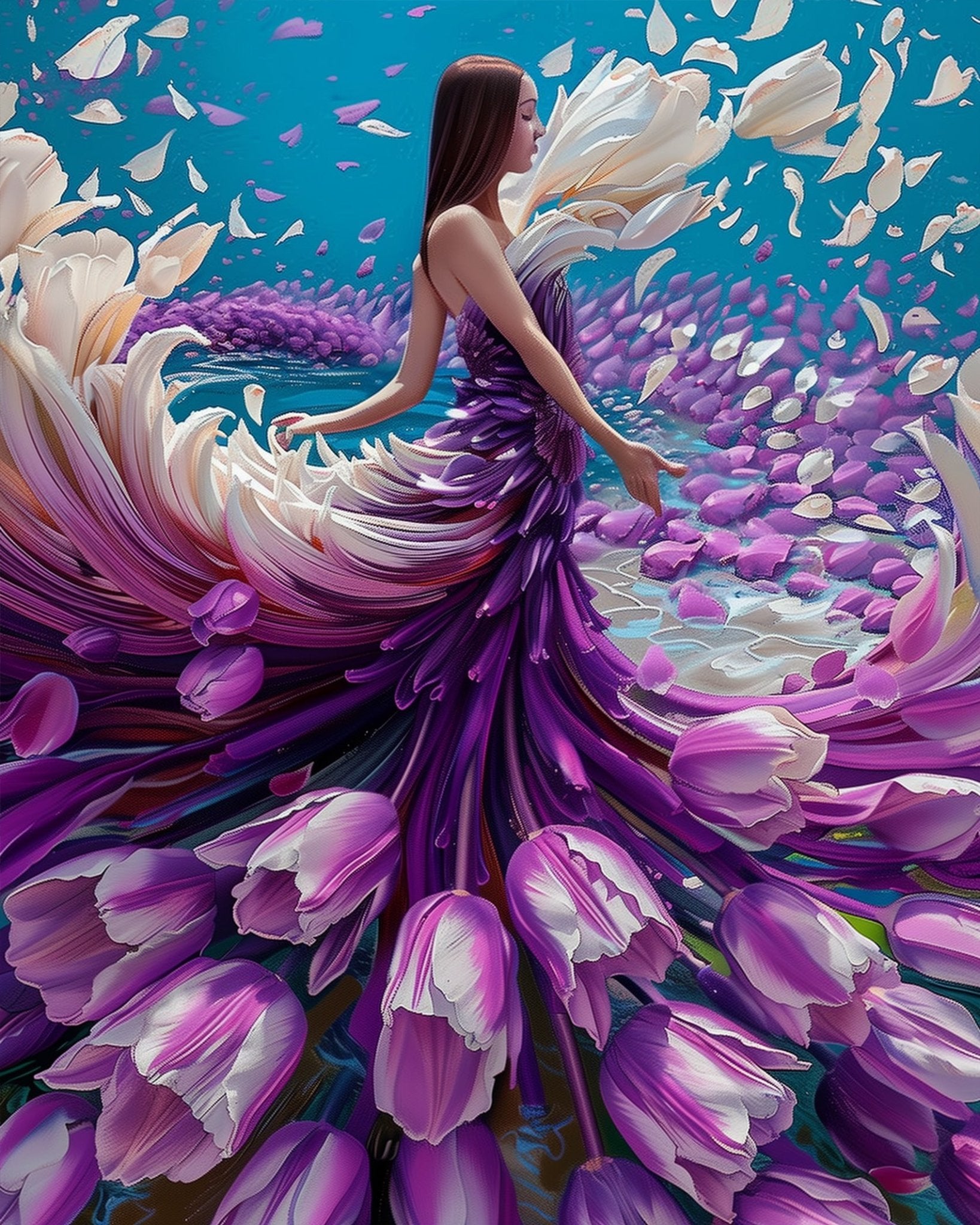 Whimsical Tulip Dream - Floral Women - miicreative