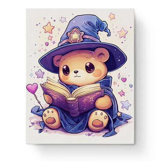 Wizard Teddy Bear Spellbook - Halloween - miicreative