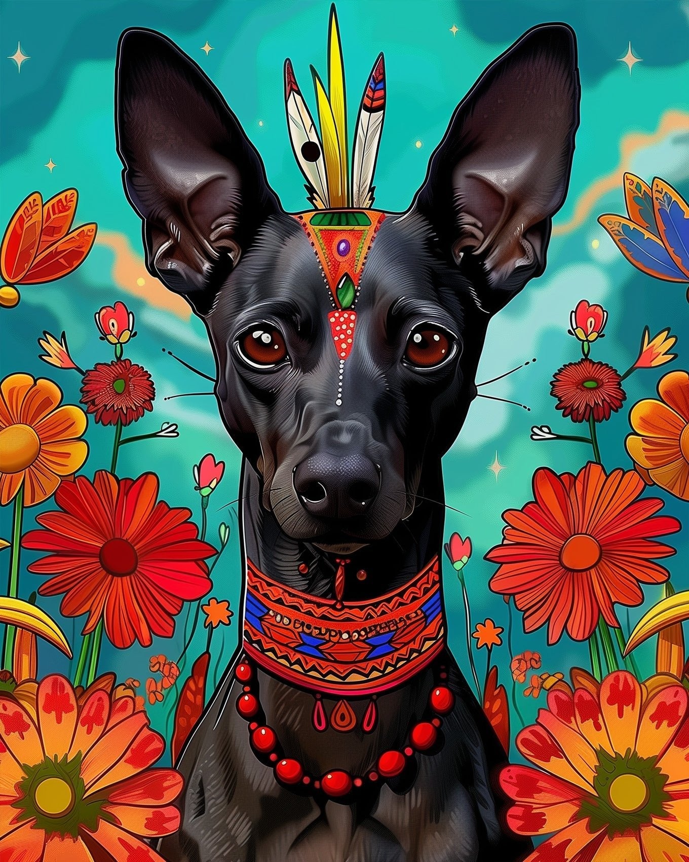 Xoloitzcuintli Dog - miicreative - Paint by Numbers Fixed Kit - Pre-designed Kit